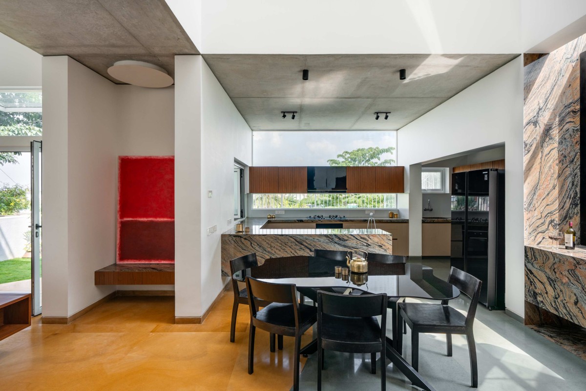 Dining and Kitchen of Joshi House by Anahata Architects