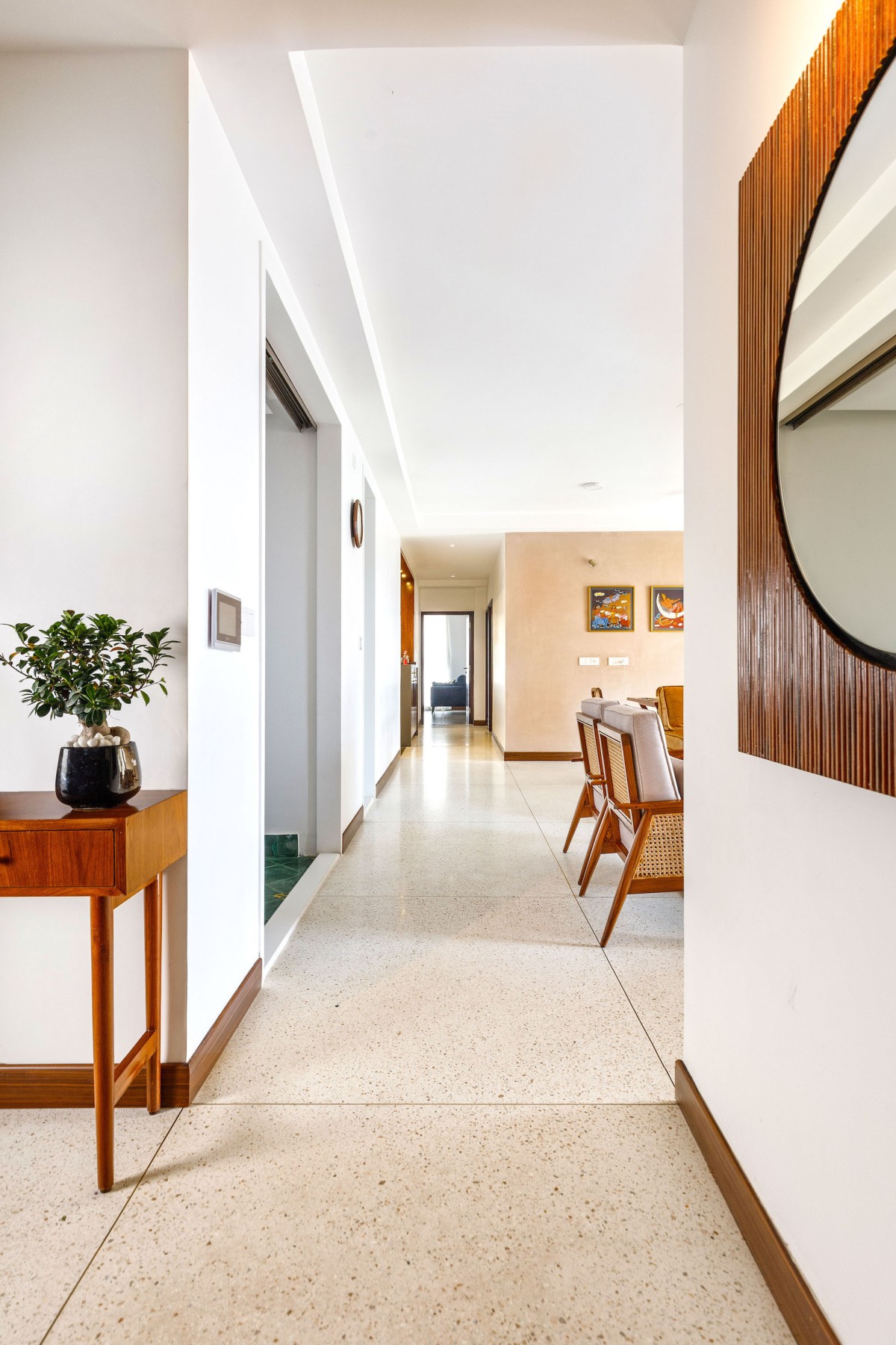 Hallway of Mosaic House by Studio Sienna