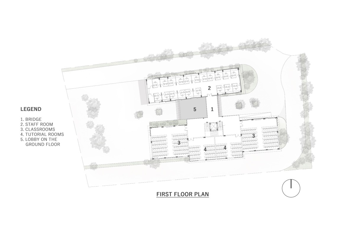 First Floor Layout of NSB by HabitArt Architecture Studio