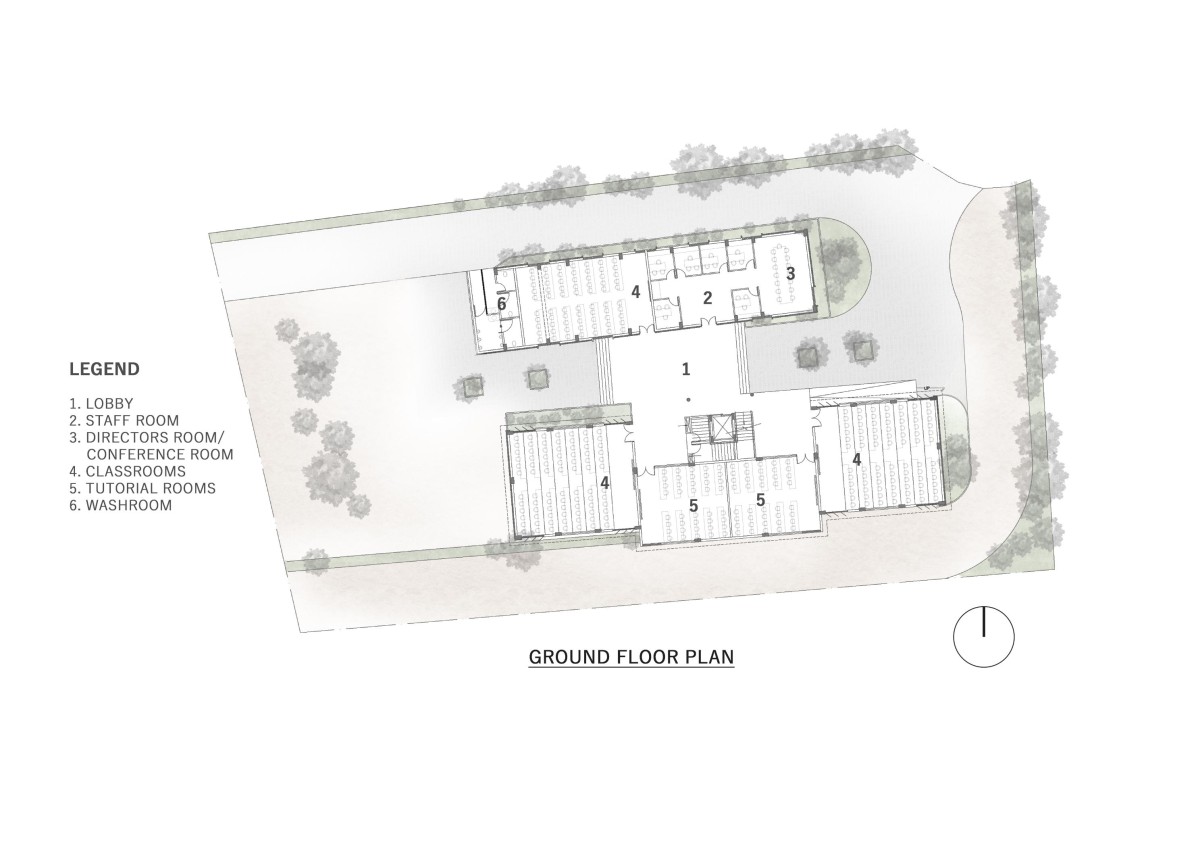 Ground Floor Plan of NSB by HabitArt Architecture Studio