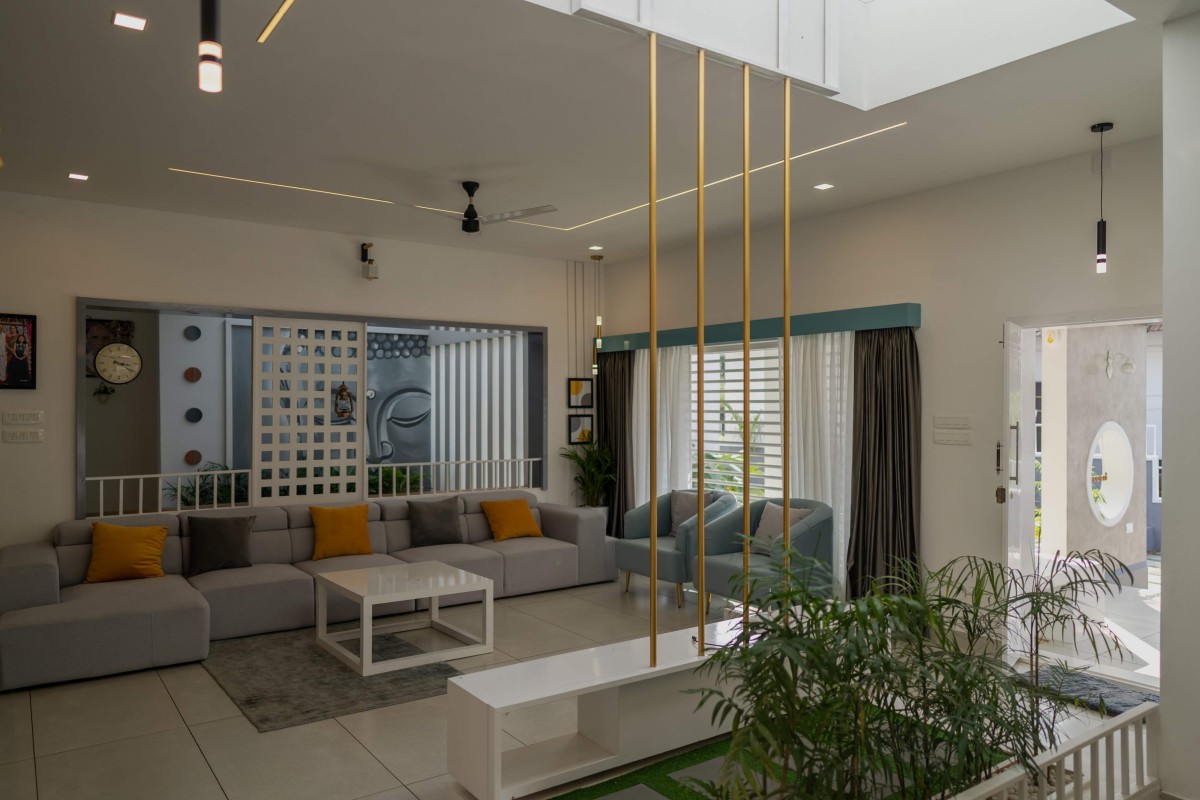 Living room of Vrindavan by A Tech Design Studio