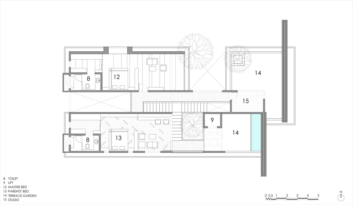 First Floor Plan of House of whimsy by Atelier Landschaft