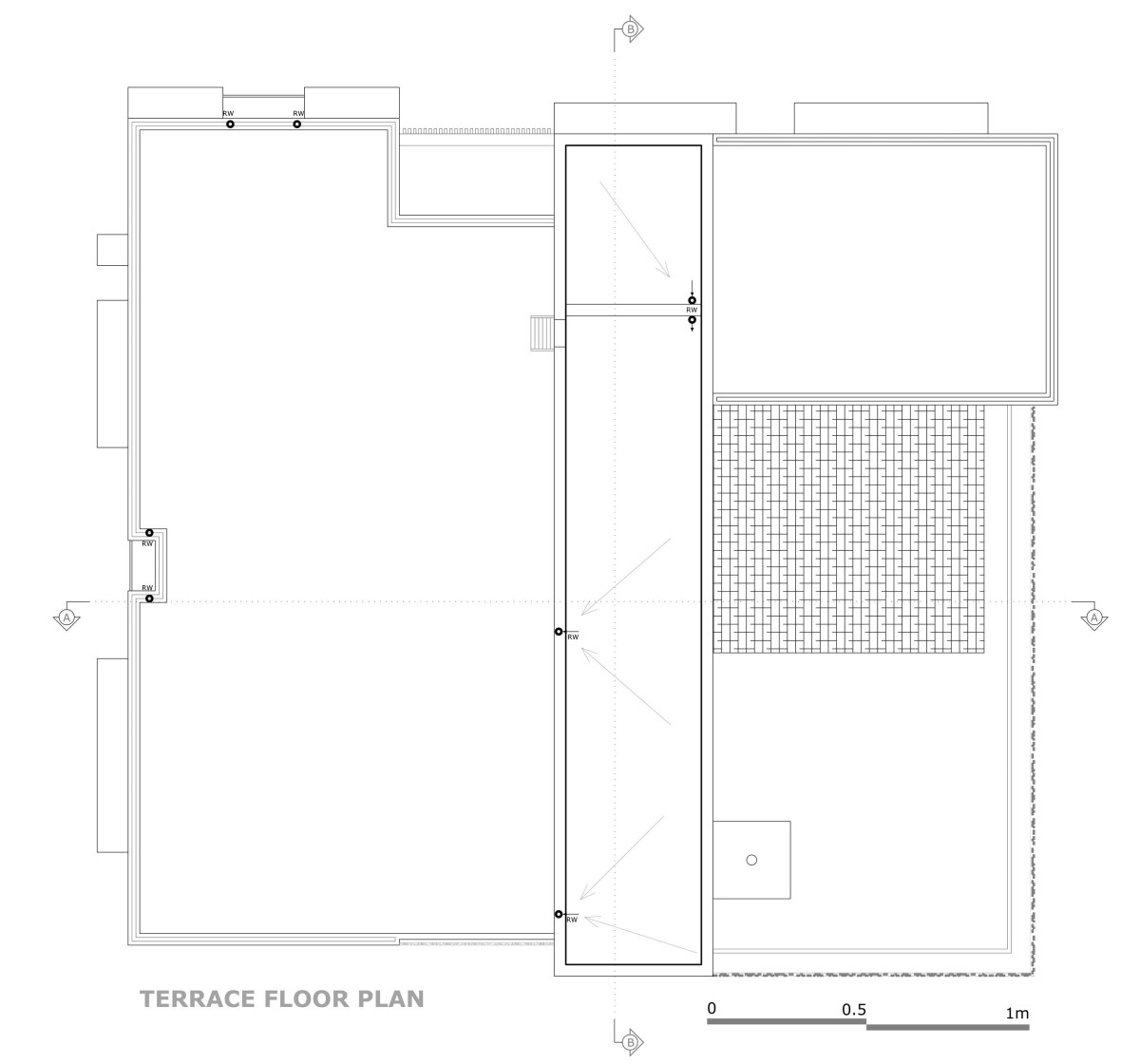 Terrace plan of The Roots to Roof Villa by Tvasttr Architects