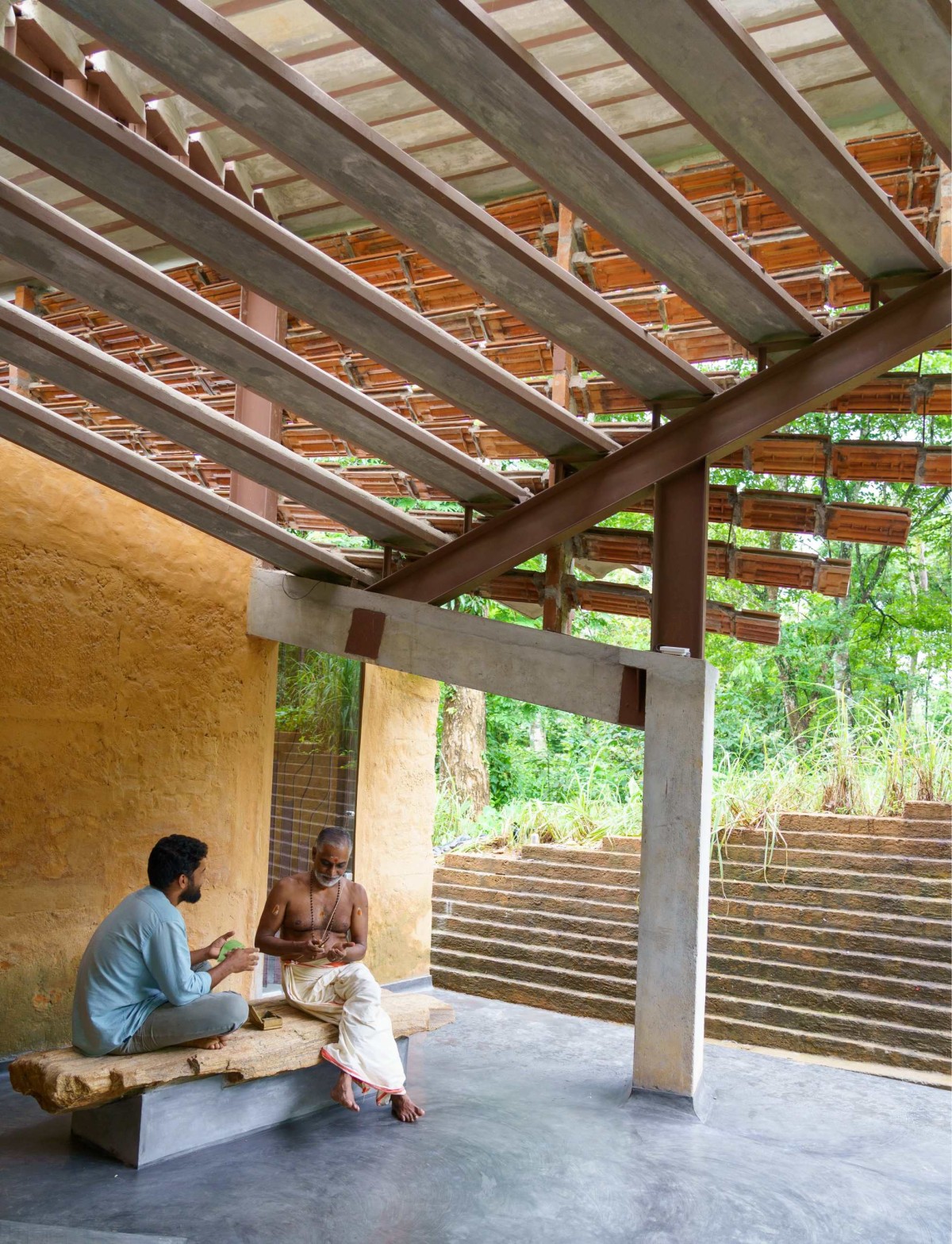Sit out space of Chirath Residence by Wallmakers