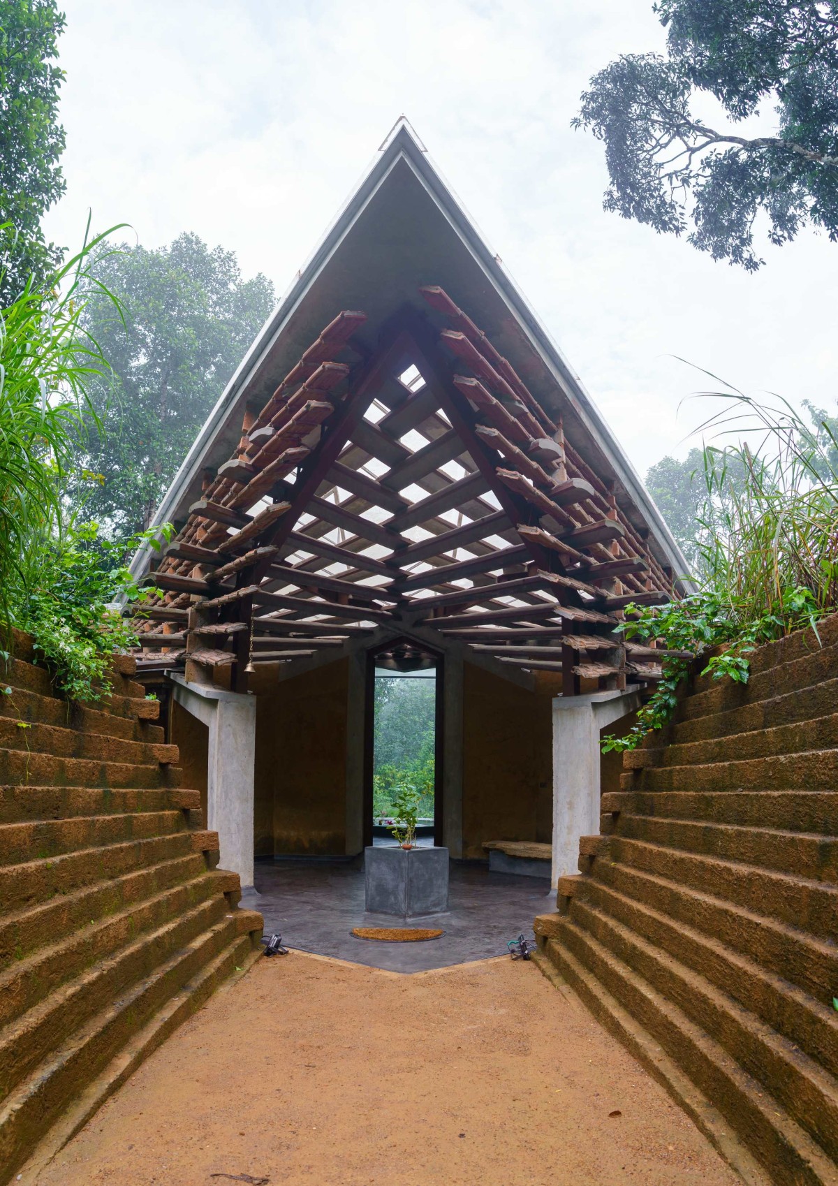 View of the Entrance to the house of Chirath Residence by Wallmakers
