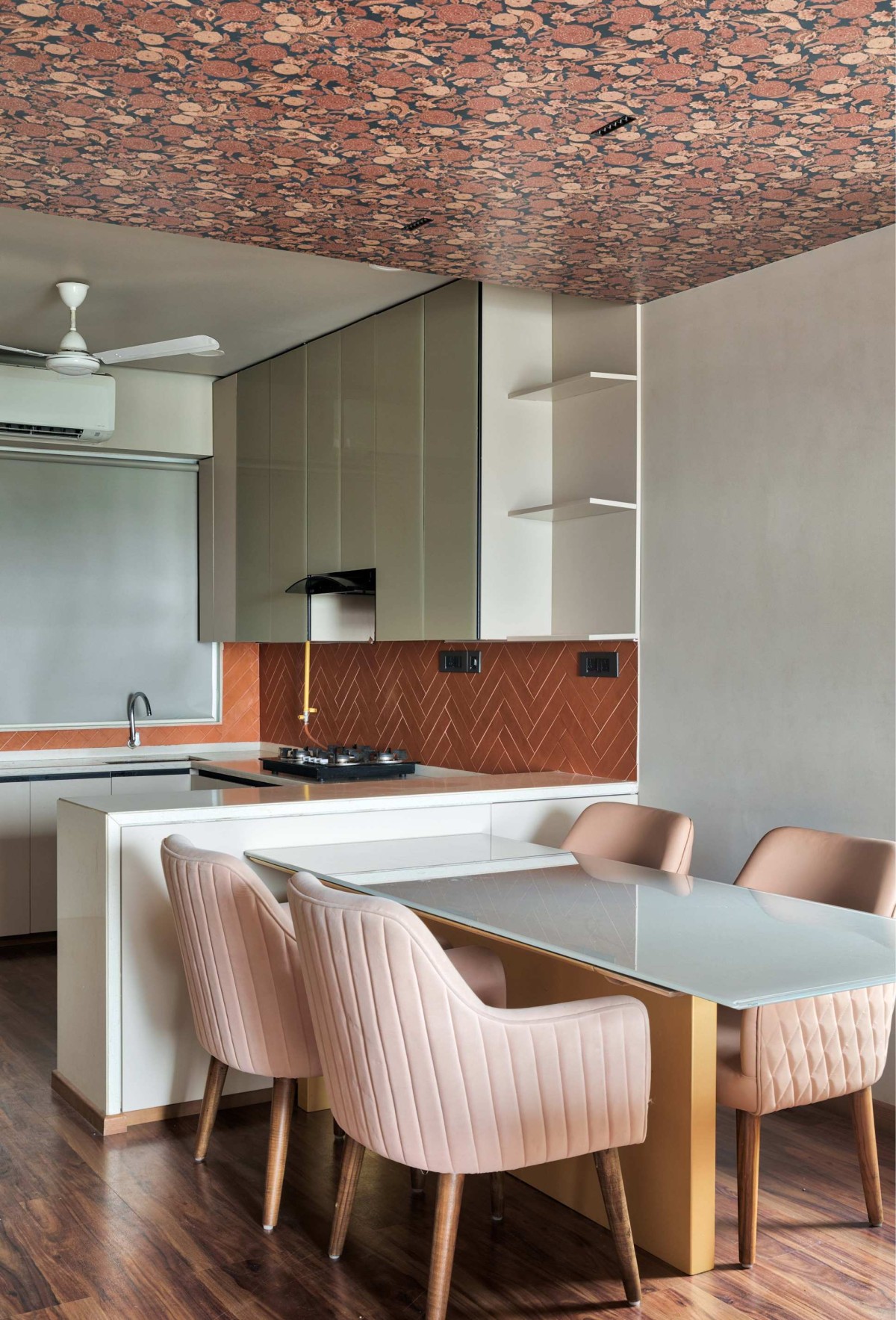 Dining of Ashram Row House 101 by Karan Desai Studio Architecture + Design