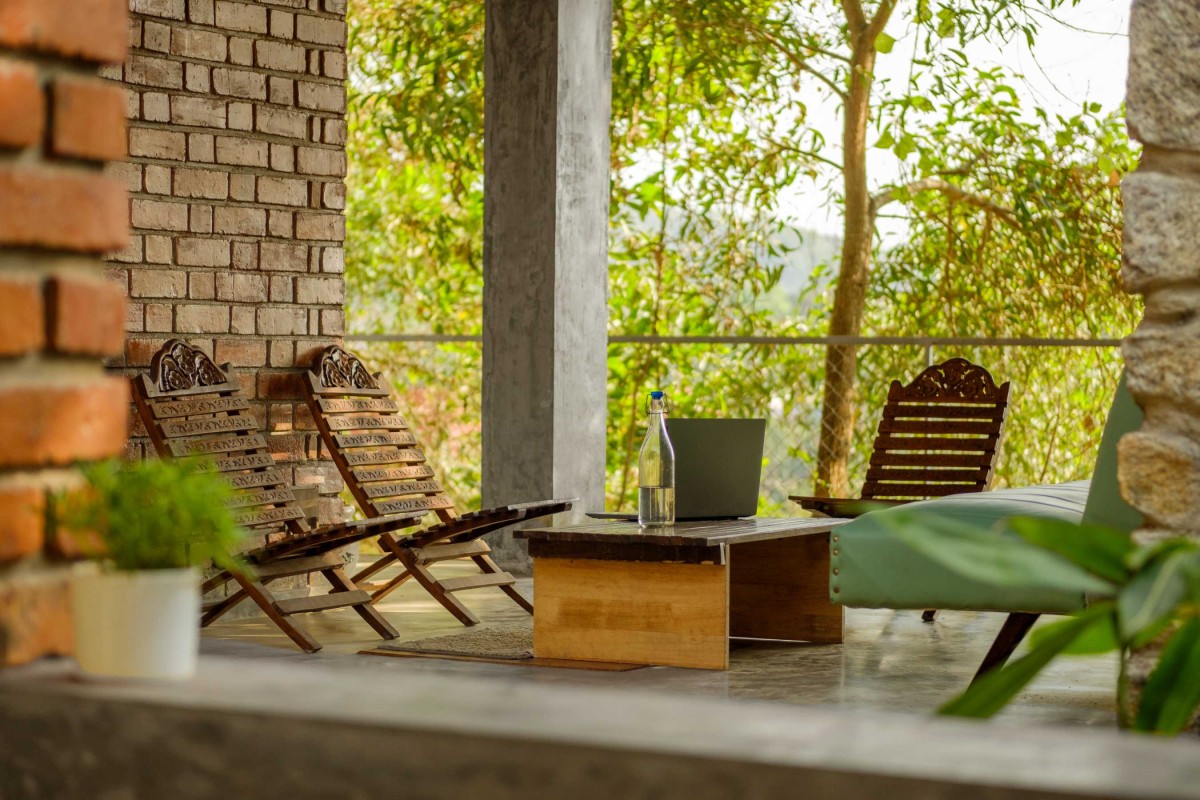 Outdoor seating of Akam by Ishtika Design Studio