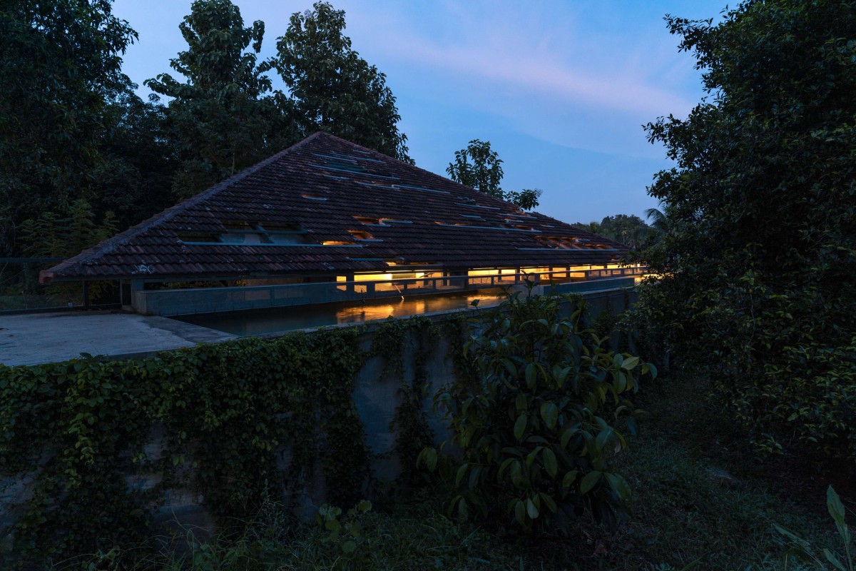 Night view of Nisarga Art Hub by Wallmakers