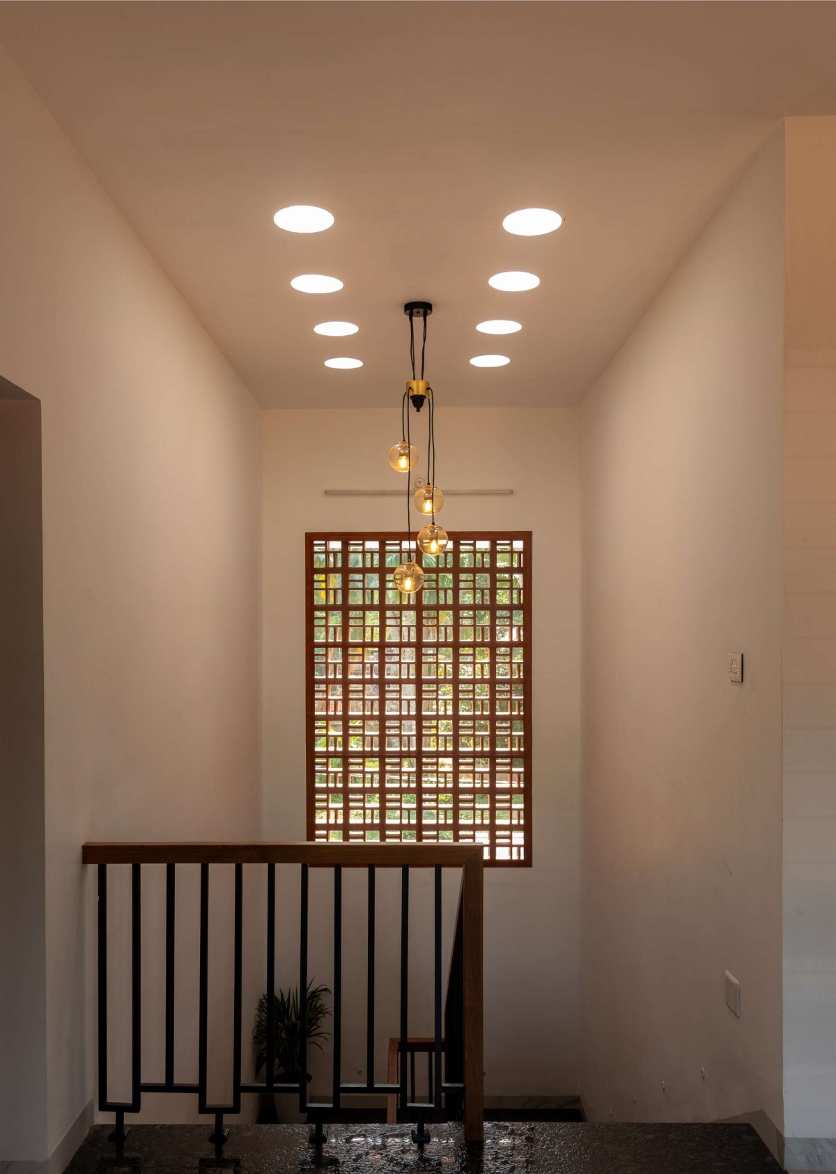 Skylight and Chandelier of Vrindavanam by Stria Architects