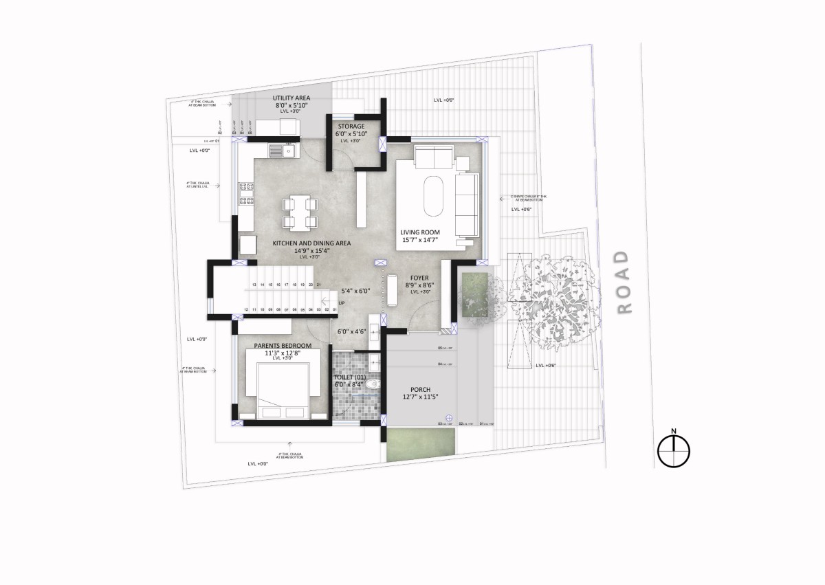 Ground Floor Plan of Sukoon By the Subtle Studio