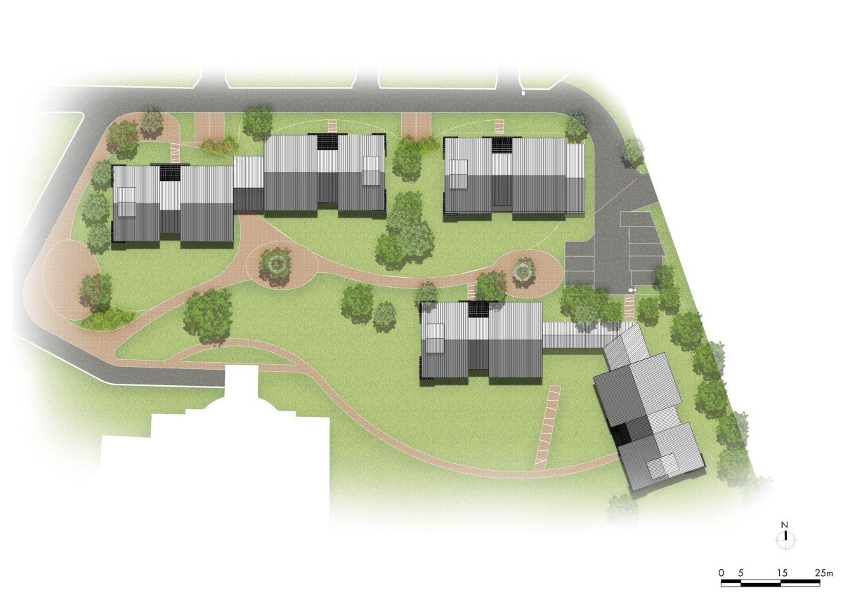 Site plan 2 of Teacher's Residences at The Doon School by Anagram Architects