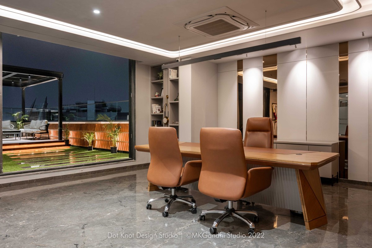 Interior view of Chic Corporate Office by Dotkot Design Studio