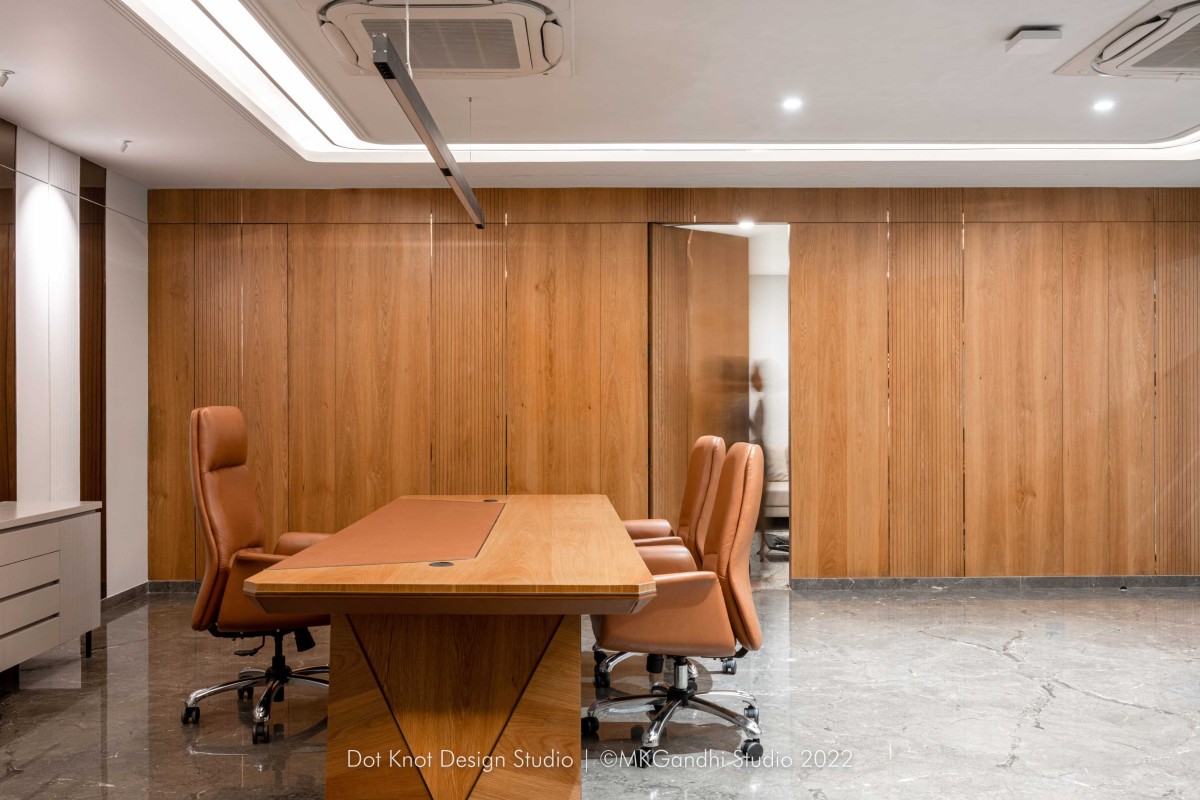 Interior view of Chic Corporate Office by Dotkot Design Studio