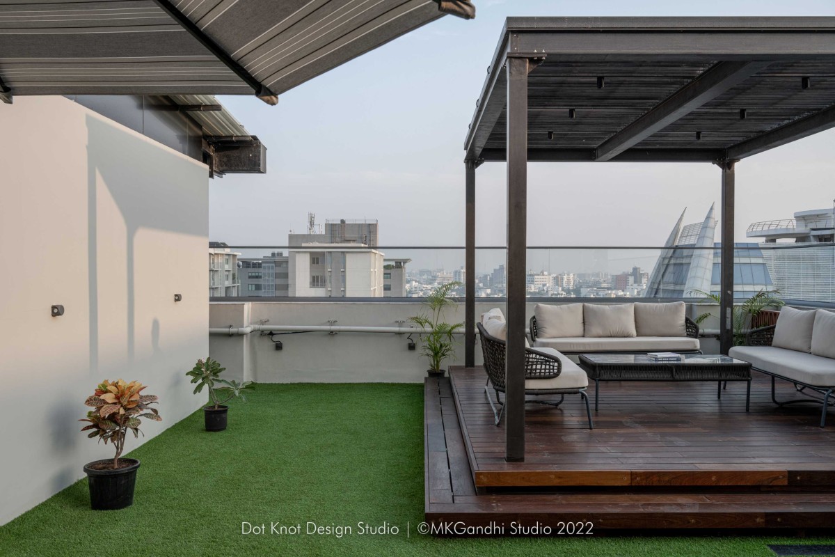 Terrace view of Chic Corporate Office by Dotkot Design Studio