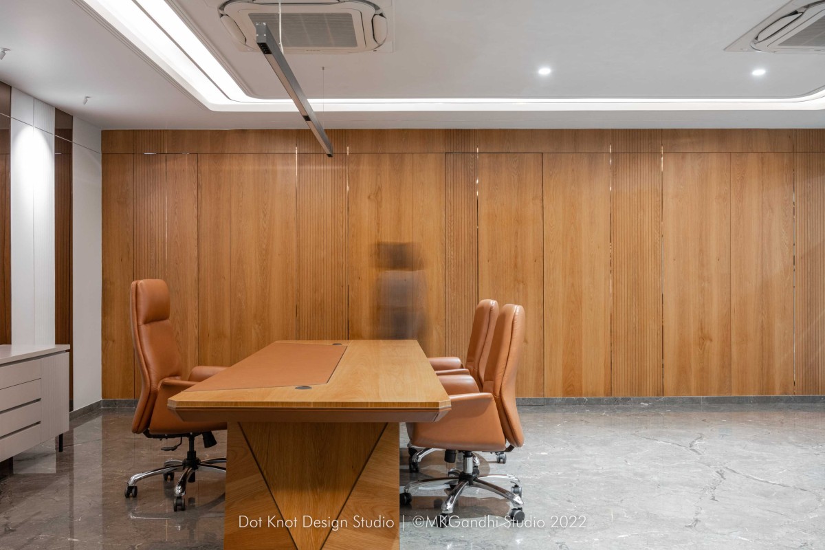 Interior view of Chic Corporate Office by Dotkot Design Studio