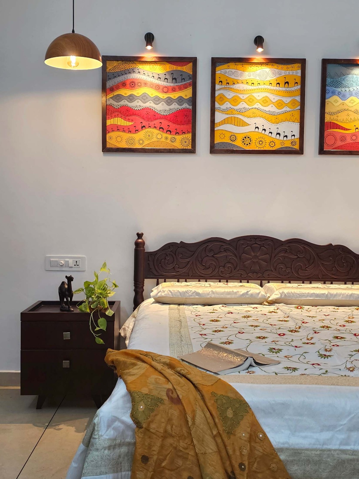 Bedroom 3 of Sarada Vihar by 7th Hue Architecture Studio