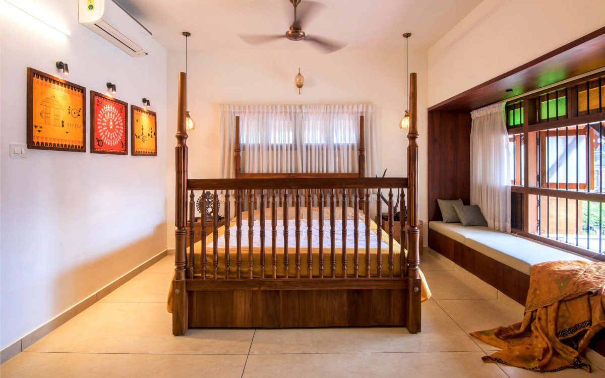 Bedroom of Sarada Vihar by 7th Hue Architecture Studio