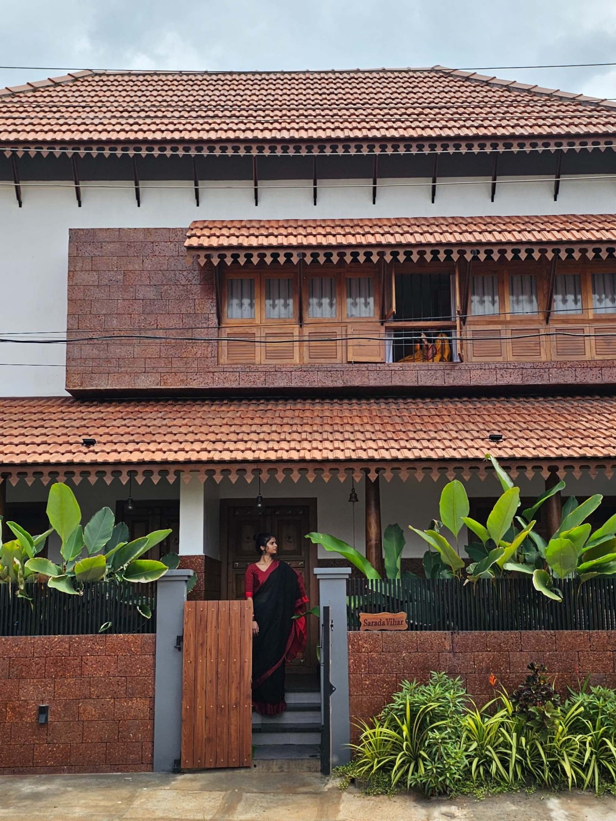 Exterior view of Sarada Vihar by 7th Hue Architecture Studio