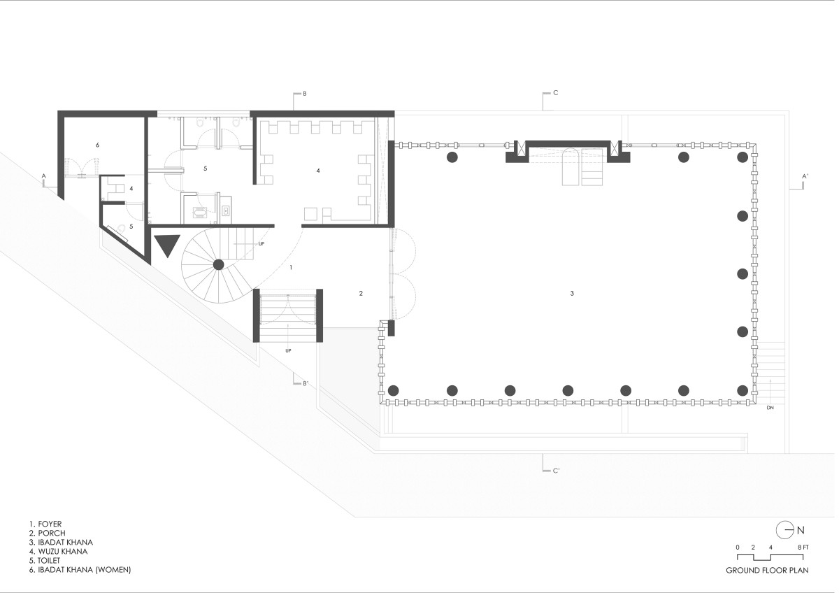 Ground Floor Plan of Masjid E Zubaida by Neogenesis+Studi0261