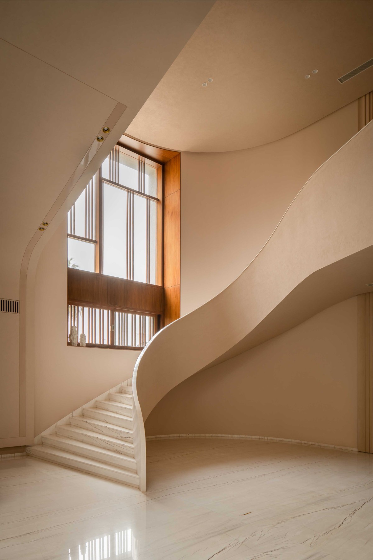 Staircase of Hosapete Mane by Cadence Architects