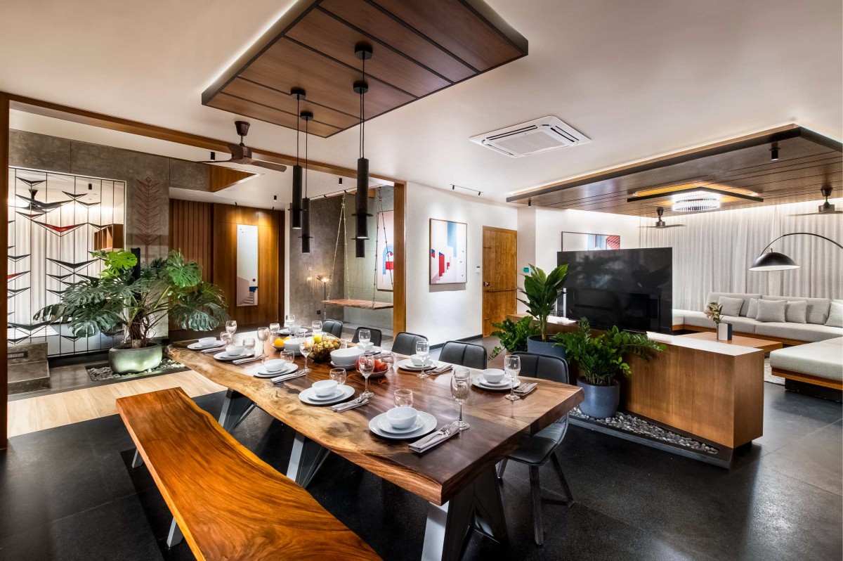 Dining and living of Istana by Ta-Da Design Collective Llp