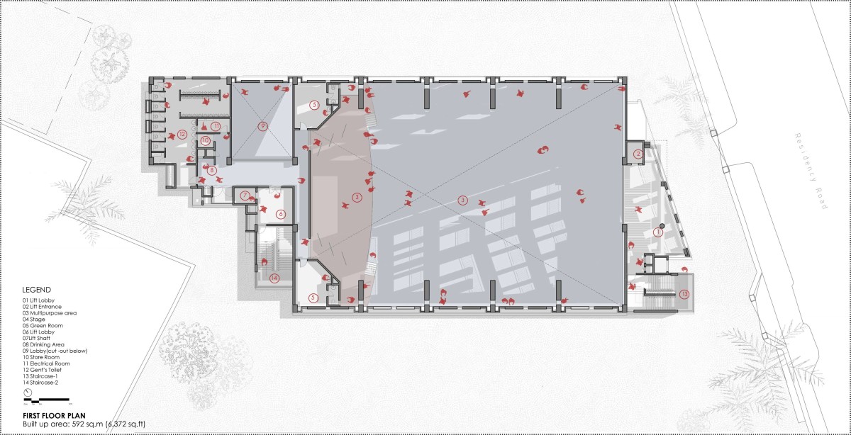 First floor plan of St. Joseph’s College of Law by Betweenspaces