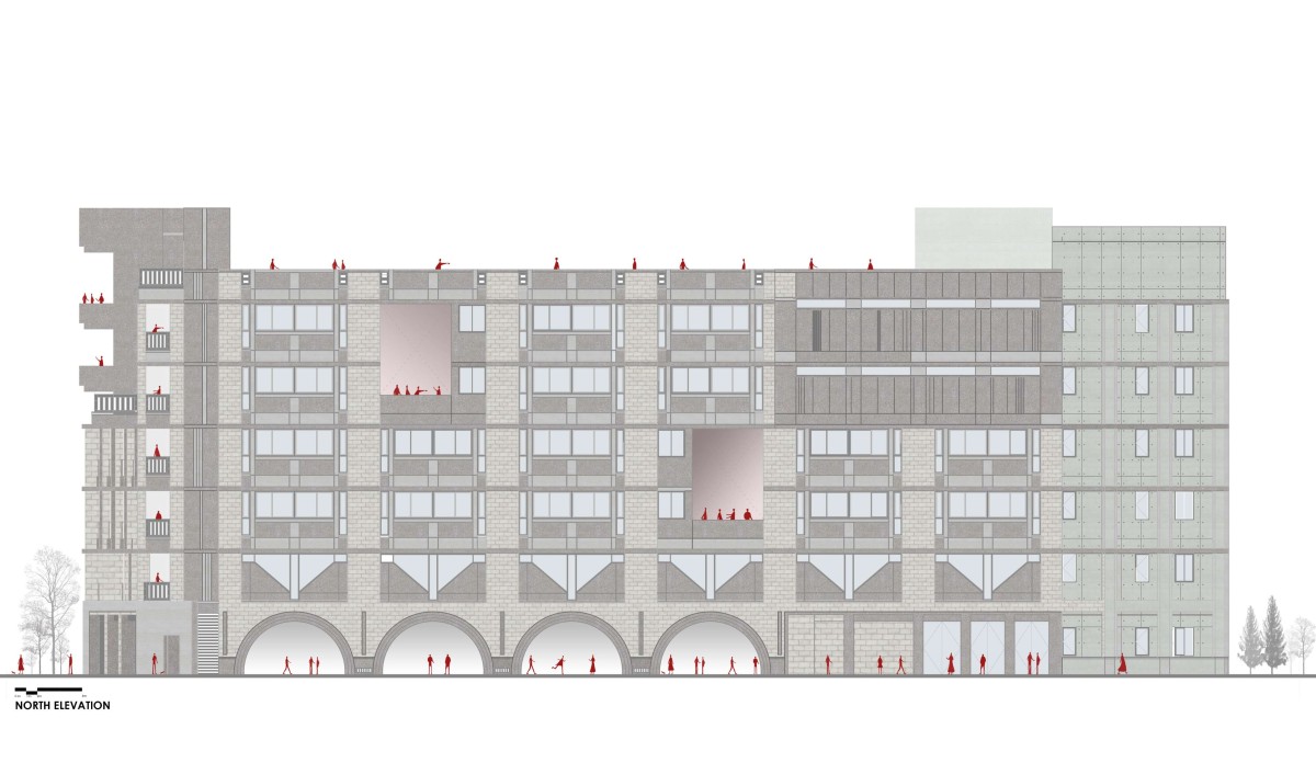 Elevation of St. Joseph’s College of Law by Betweenspaces