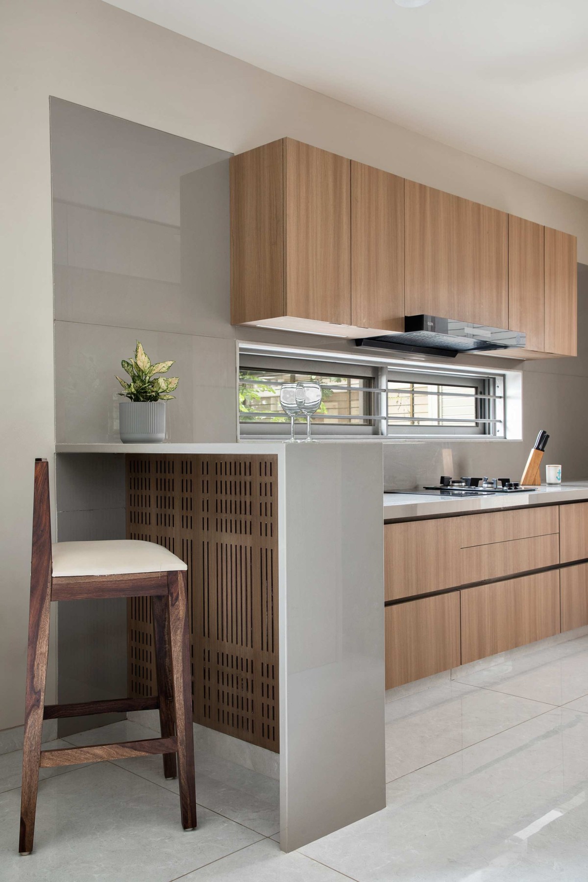 Kitchen of A Modern Residence with a Natural Touch by V Shah Design Studio