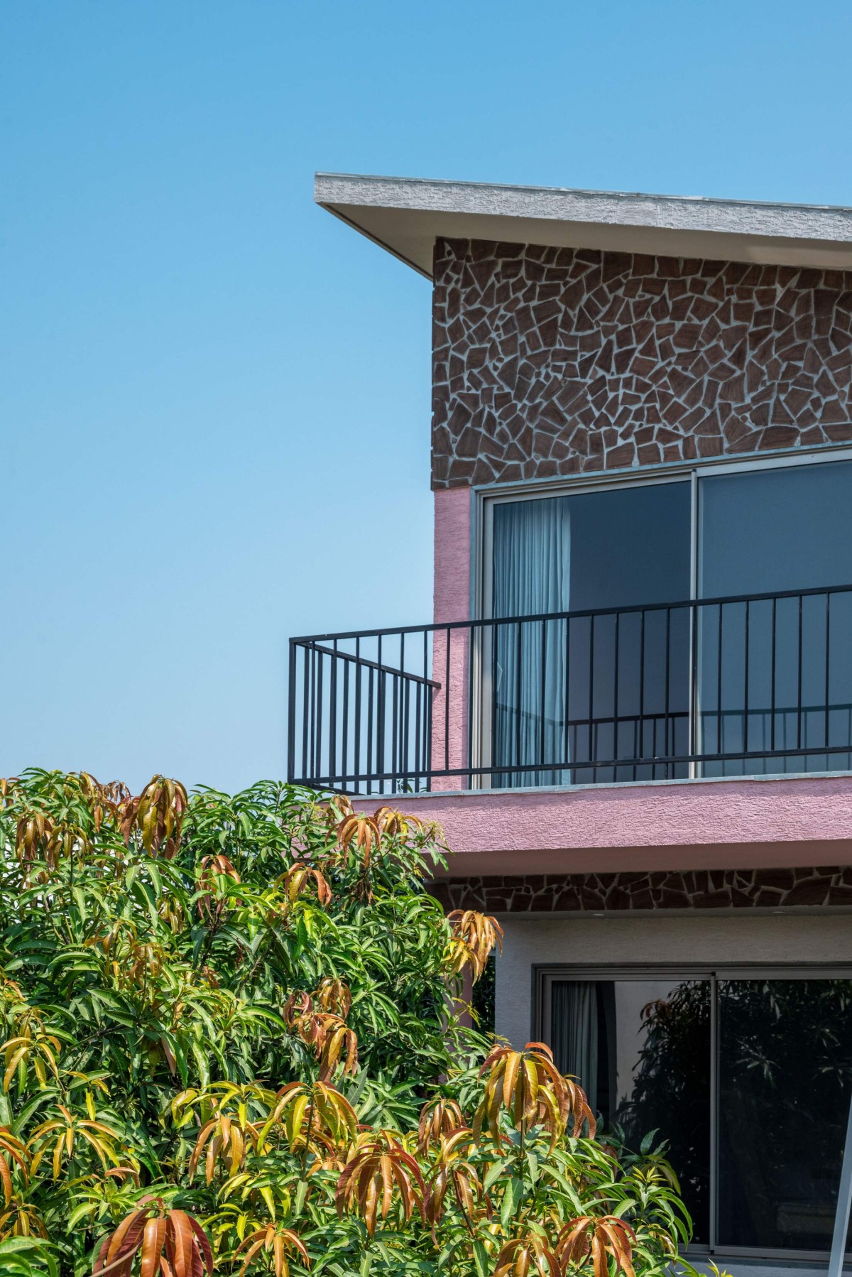 Balcony of Colorful Vacation Home by Manoj Patel Design Studio