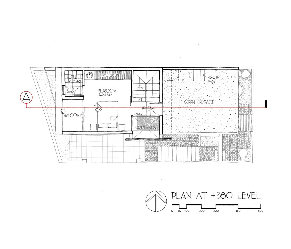 First floor plan of Idam- A house that calls back by Ishtika Design Studio