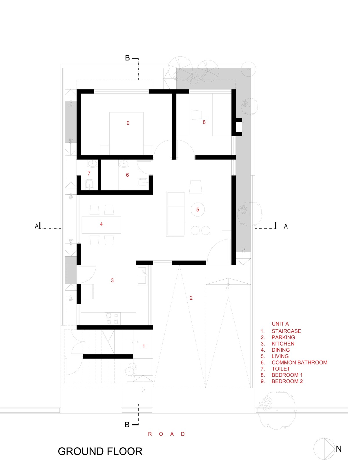 Ground floor plan of Lucid House by ma+rs