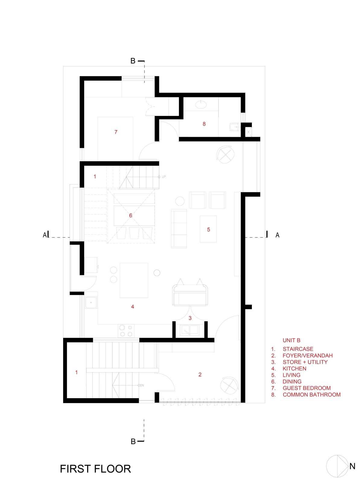 First floor plan of Lucid House by ma+rs
