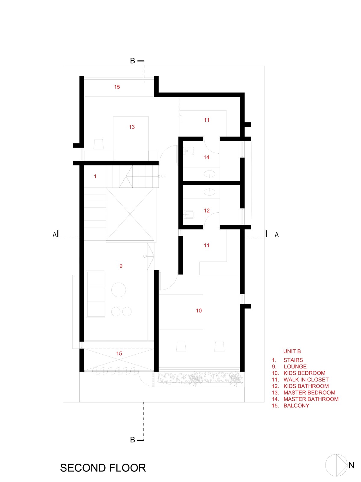 Second Floor plan of Lucid House by ma+rs