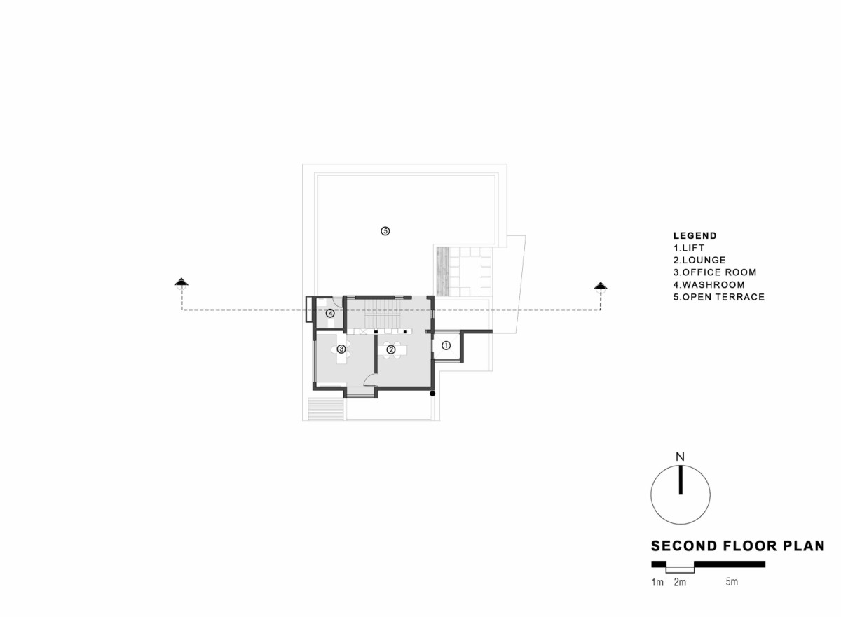 Second floor plan of Meraki by Marar’s Design Practice