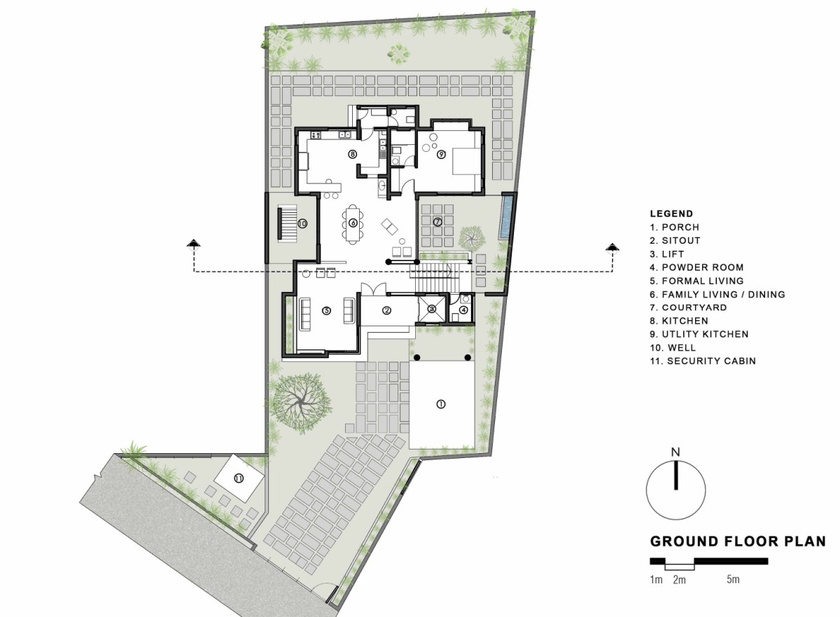Ground floor plan of Meraki by Marar’s Design Practice