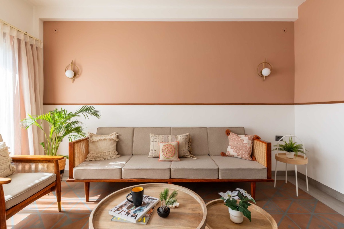 Living room of The Coral Project by Pranjal Agrawal Design Studio