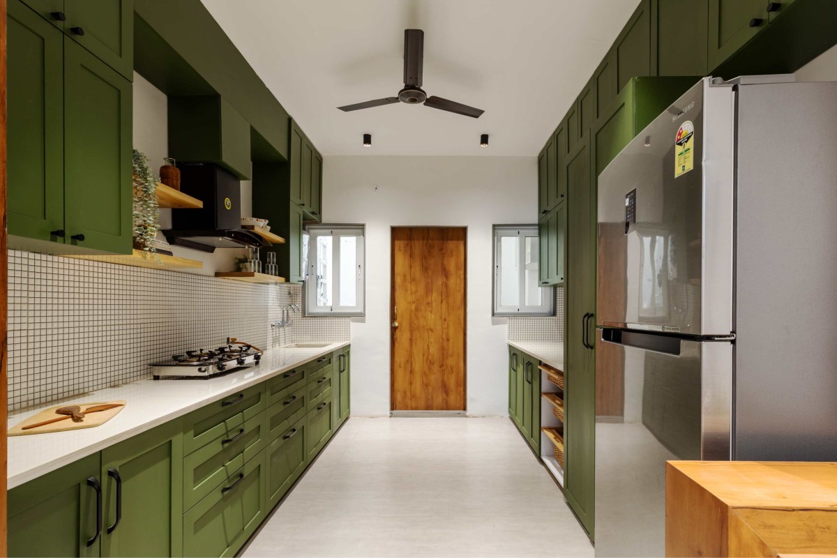 Kitchen of The Coral Project by Pranjal Agrawal Design Studio