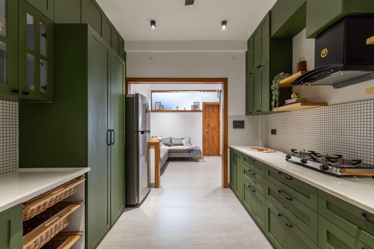 Kitchen of The Coral Project by Pranjal Agrawal Design Studio