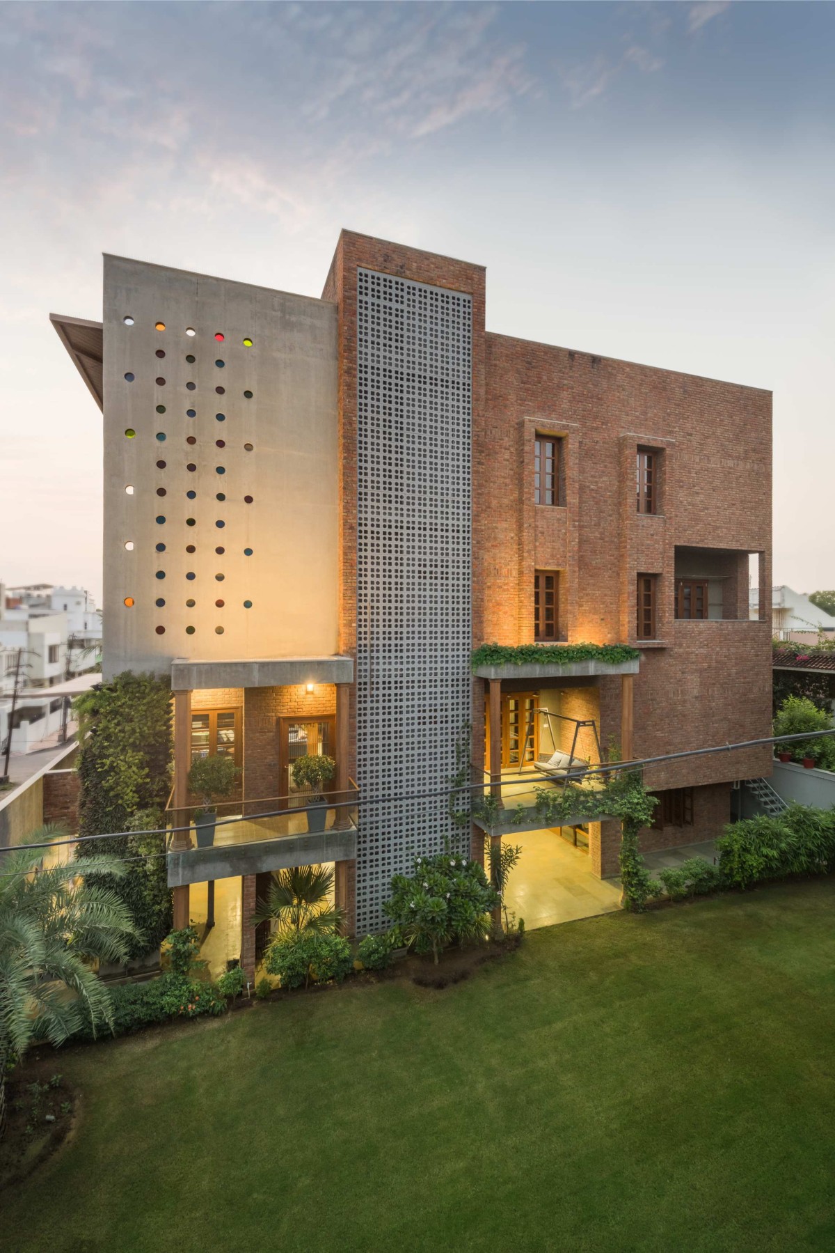 Exterior view of An Indian Abode by K.N. Associates