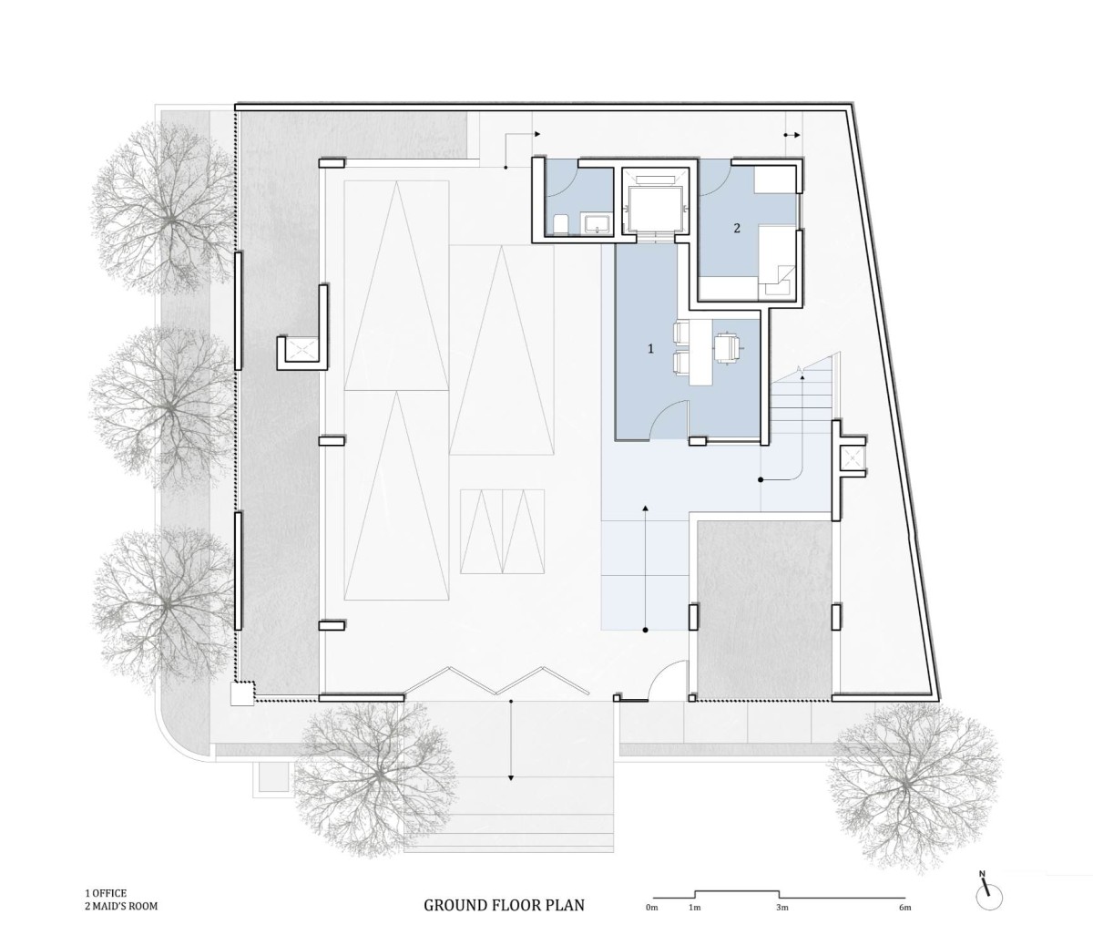 Ground floor plan of RL Residence by SDeG