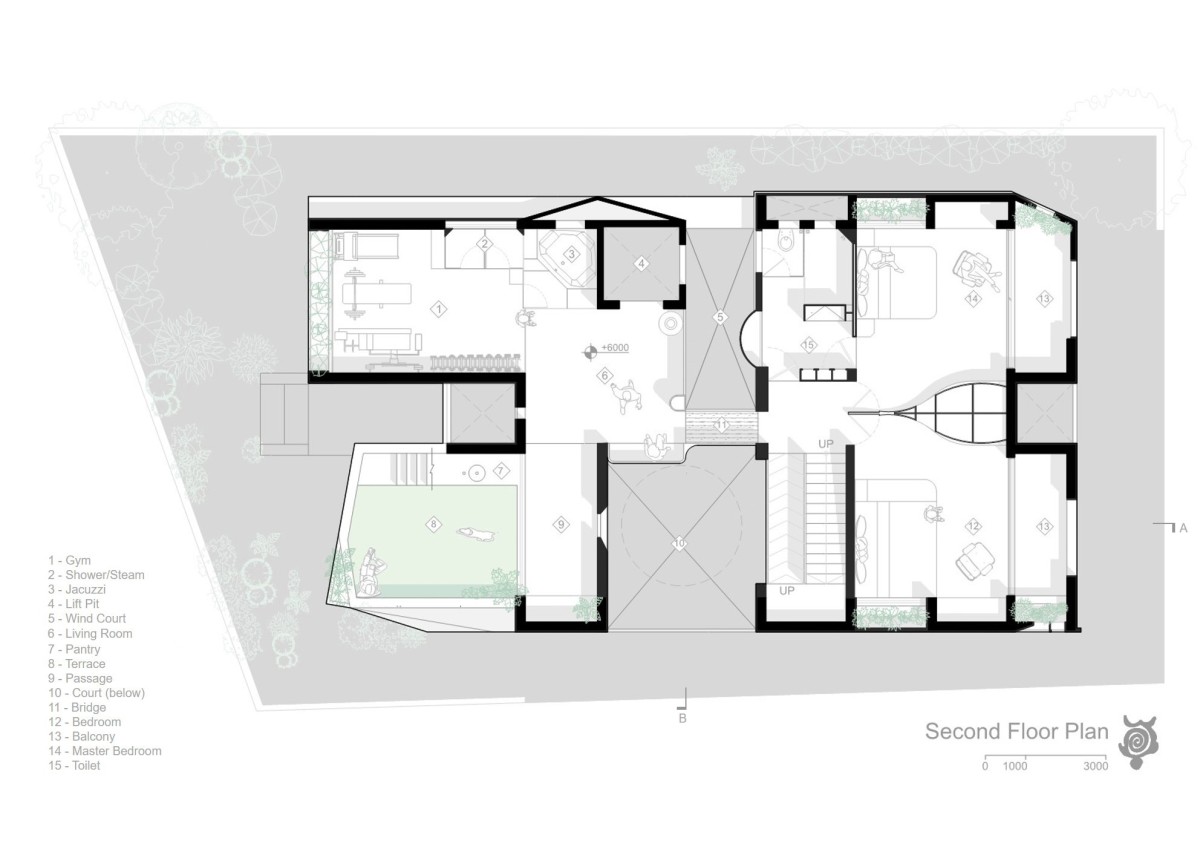 Second Floor Plan of The Breathing Quadrant by PMA madhushala