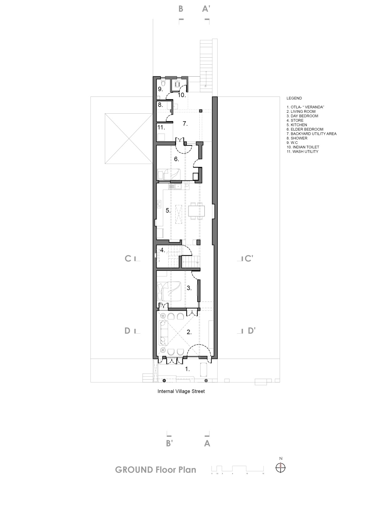 Ground floor plan of Continuum House by Project Terra