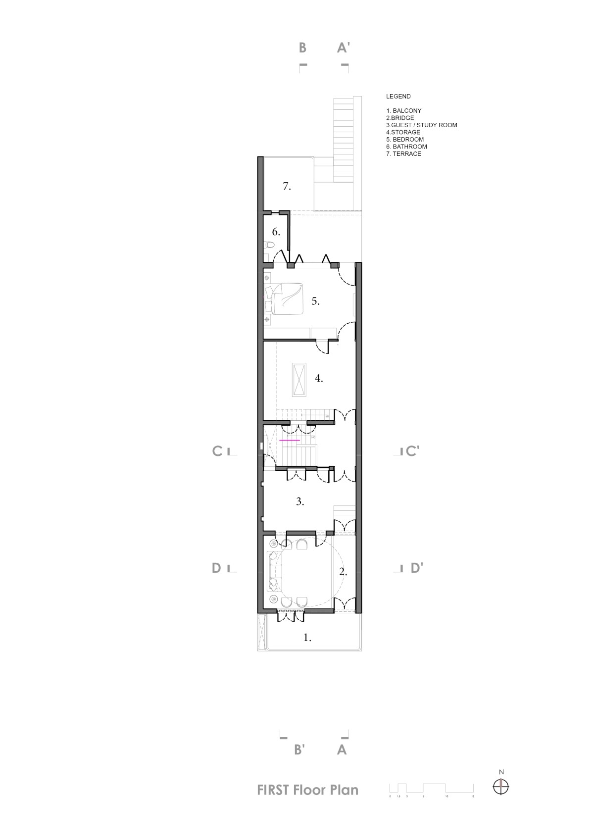 First floor plan of Continuum House by Project Terra