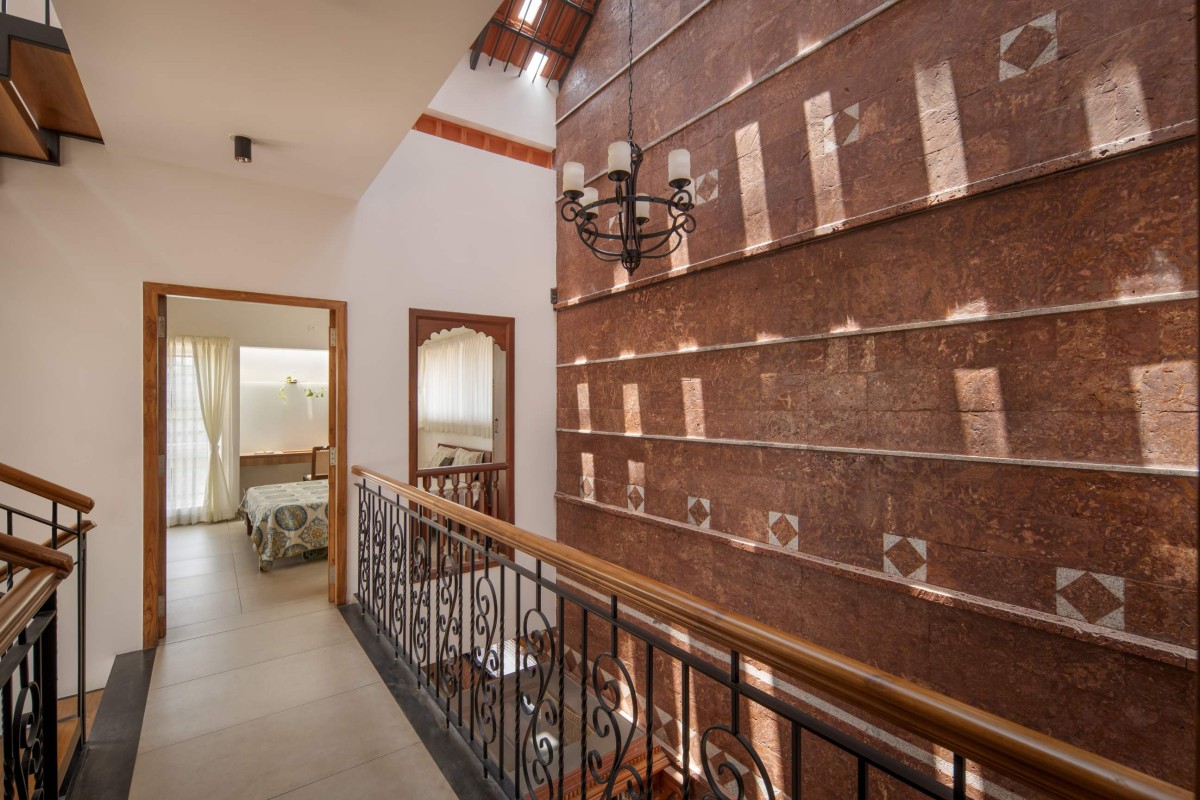 Passage to bedroom of Brindavana Residence by Veerajshet Design Studio