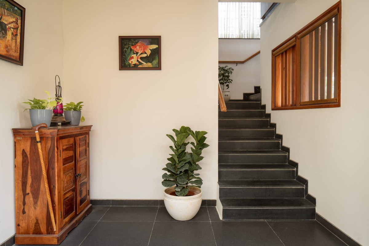 Foyer of Brindavana Residence by Veerajshet Design Studio