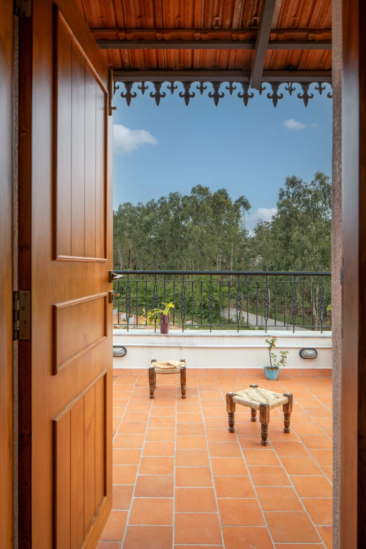Terrace of Brindavana Residence by Veerajshet Design Studio