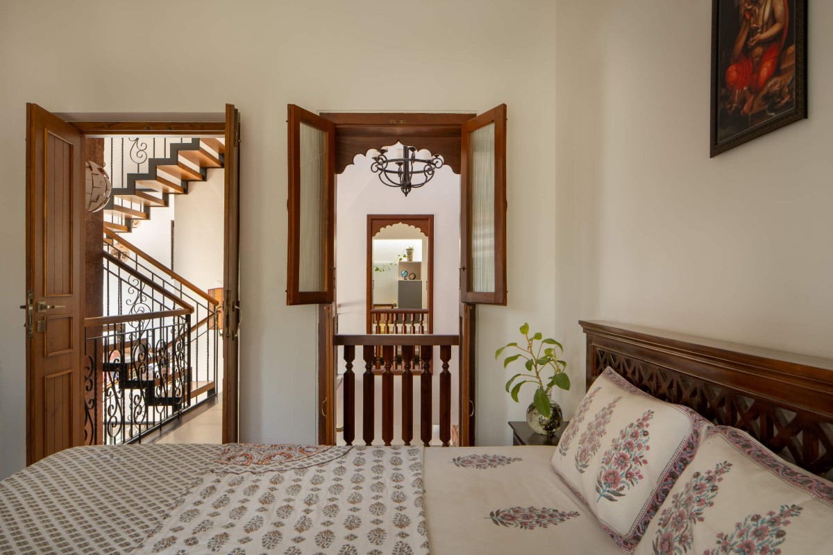 Master Bedroom of Brindavana Residence by Veerajshet Design Studio