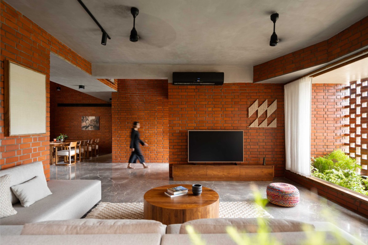 Living room of The Kenz House by Srijit Srinivas Architects