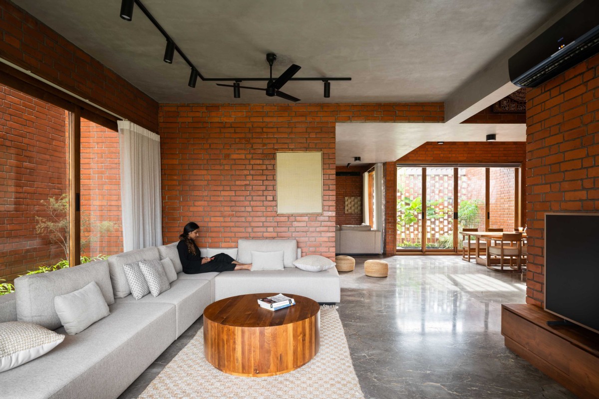 Living room of The Kenz House by Srijit Srinivas Architects
