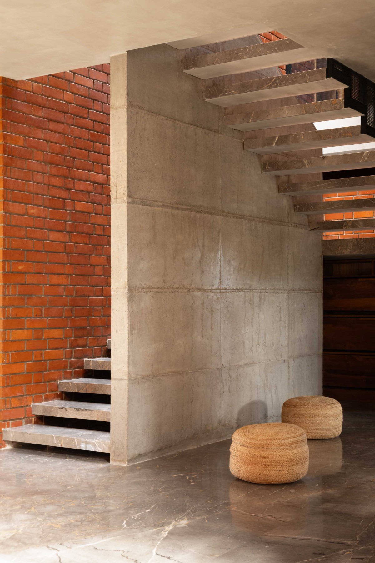 Staircase of The Kenz House by Srijit Srinivas Architects